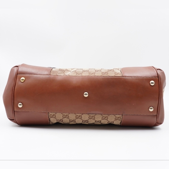 X32❤️Gucci GG Canvas and Leather Brick Lane Tote Gucci - Picture 13 of 15